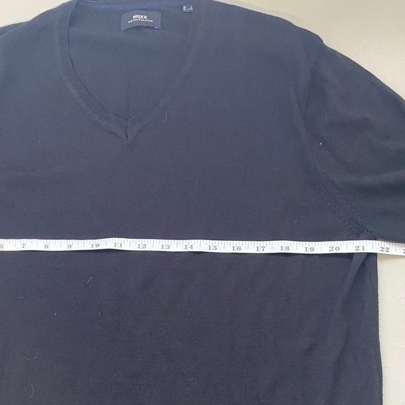 Mexx Metropolitan merino wool blend Black V-Neck Sweater size XXL - Picture 7 of 11